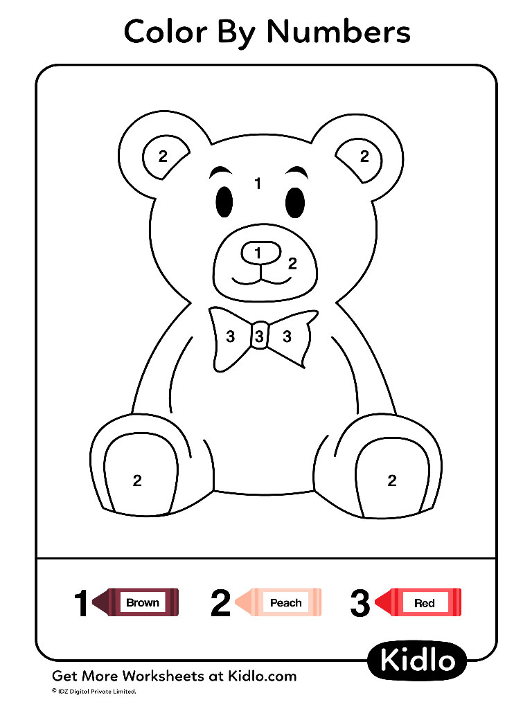 Color By Numbers Objects Worksheet 12 Kidlo