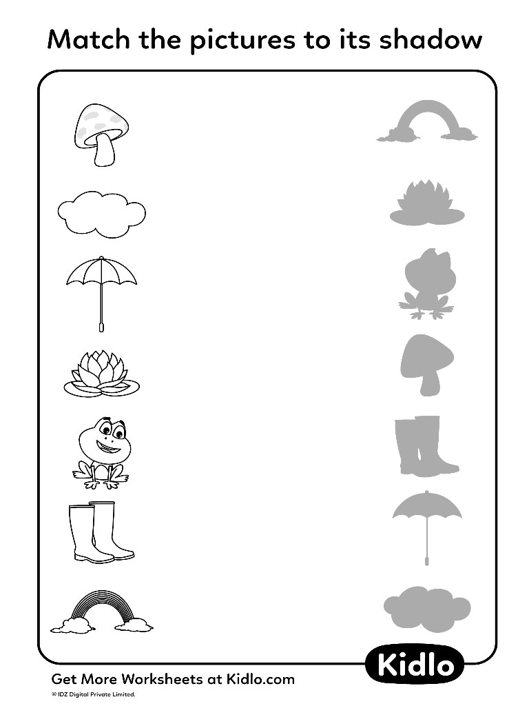 Free Printable Shadow Matching Worksheets Pdf Printable Templates