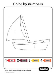 Color By Numbers - Cars Worksheet #33 - Kidlo.com