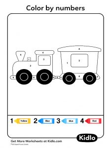 Color By Numbers - Cars Worksheet #36 - Kidlo.com