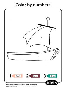 Color By Numbers - Coloring Pages Worksheet #26 - Kidlo.com