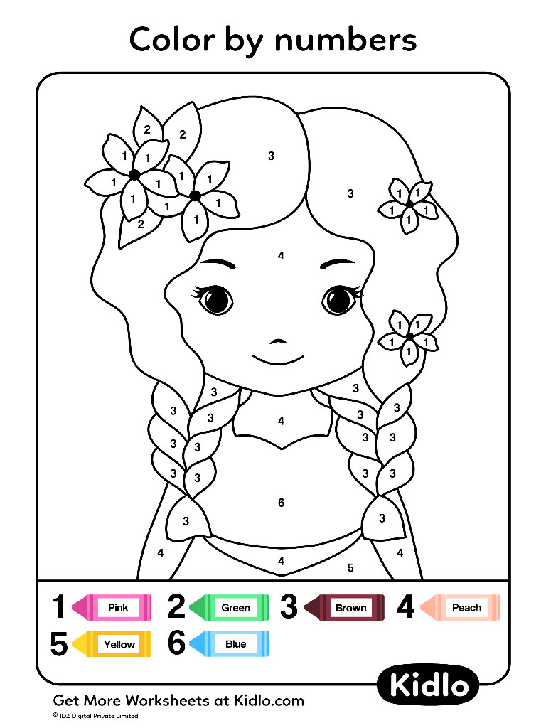 Color By Numbers Coloring Pages Worksheet 67 Kidlo Com Riset