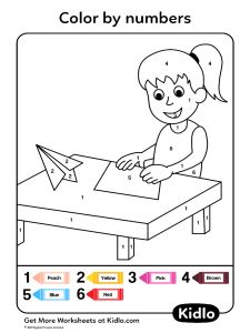 Color By Numbers - Coloring Pages Worksheet #79 - Kidlo.com