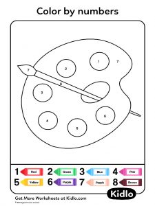 Color By Numbers - Coloring Pages Worksheet #96 - Kidlo.com