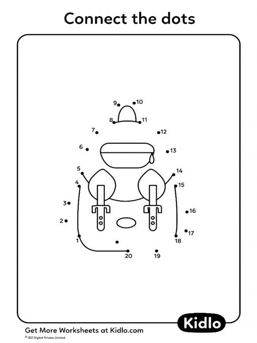 Connect The Dots 1-20 – Activity Worksheet #26 - Kidlo.com