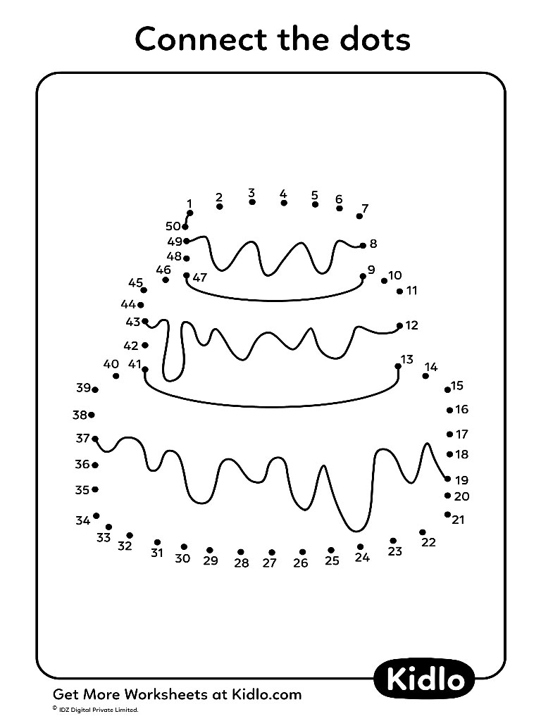 Connect The Dots Numbers 1 50 Printable