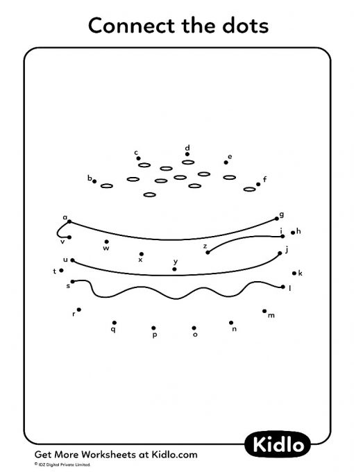 Connect The Dots a-z – Activity Worksheet #09 - Kidlo.com